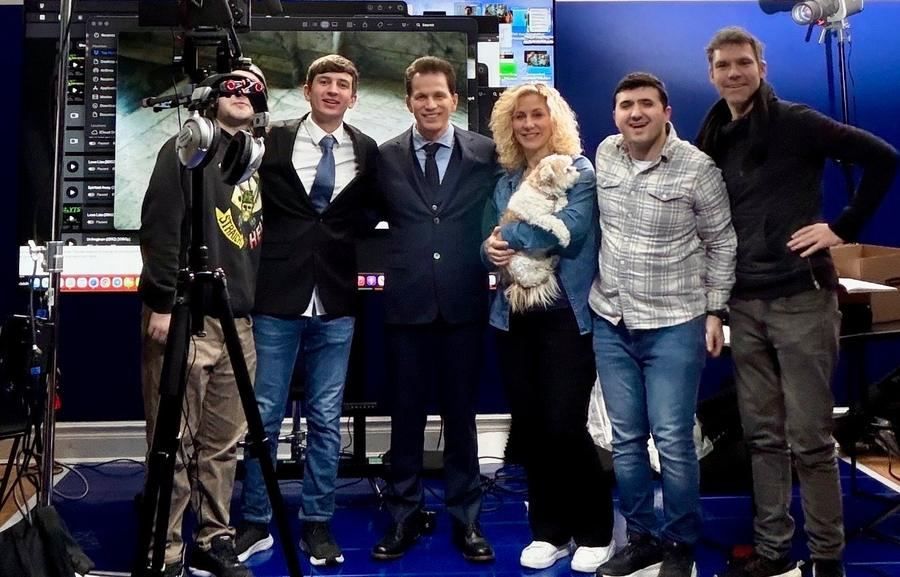 Cast and Crew: The production team on set. The Bitcoin Rebellion, Sovereign Truth Media.